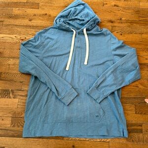 Southern Tide XXL 100% Cotton Hooded Blue Pullover